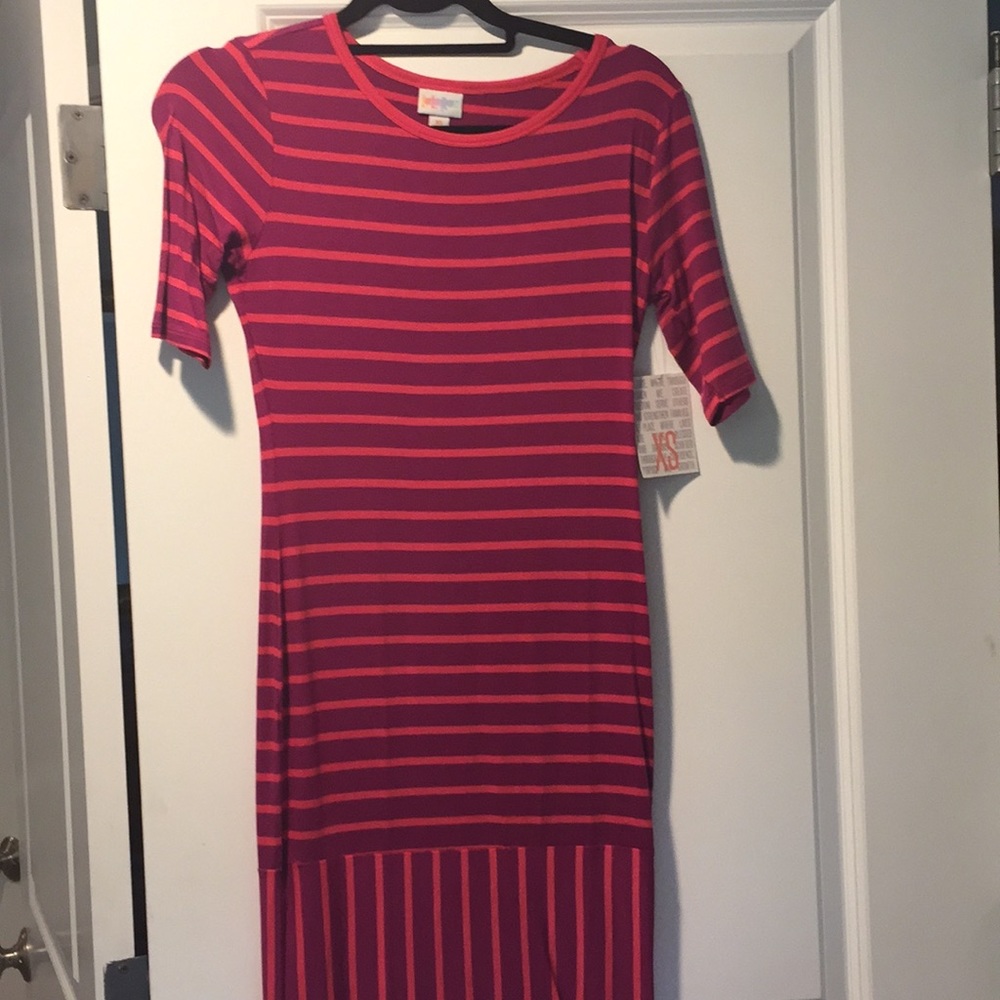 XS LuLaRoe striped julia dress